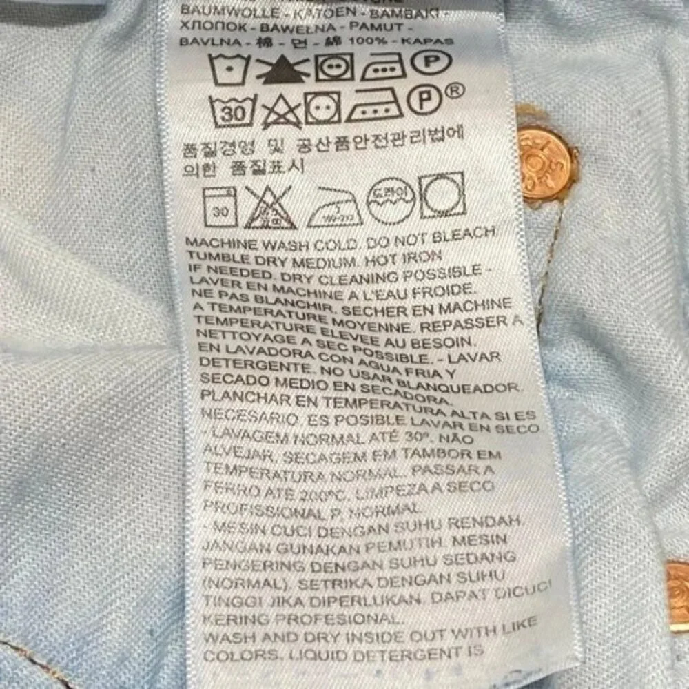 Levi's 501 Jeans Men's (36x30 Tag) Blue Straight Reg Button Fly Jean (35x29 Fit)